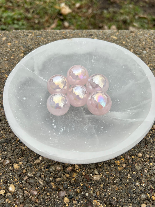 Aura Rose Quartz Sphere