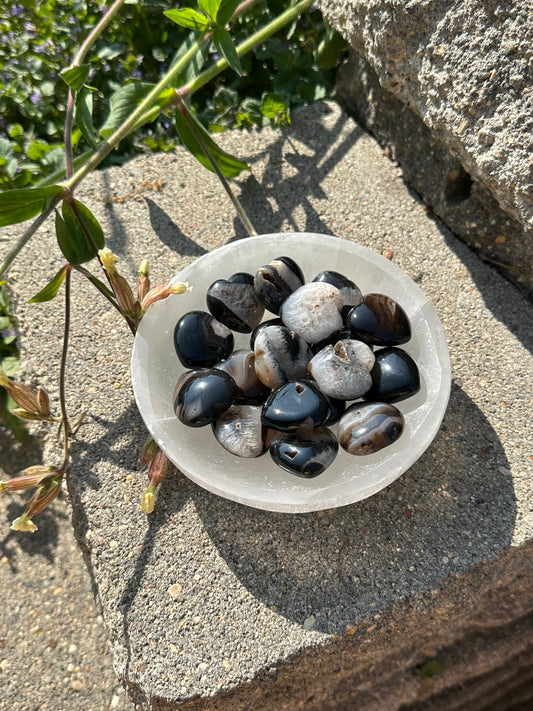 Black Banded Agate Heart