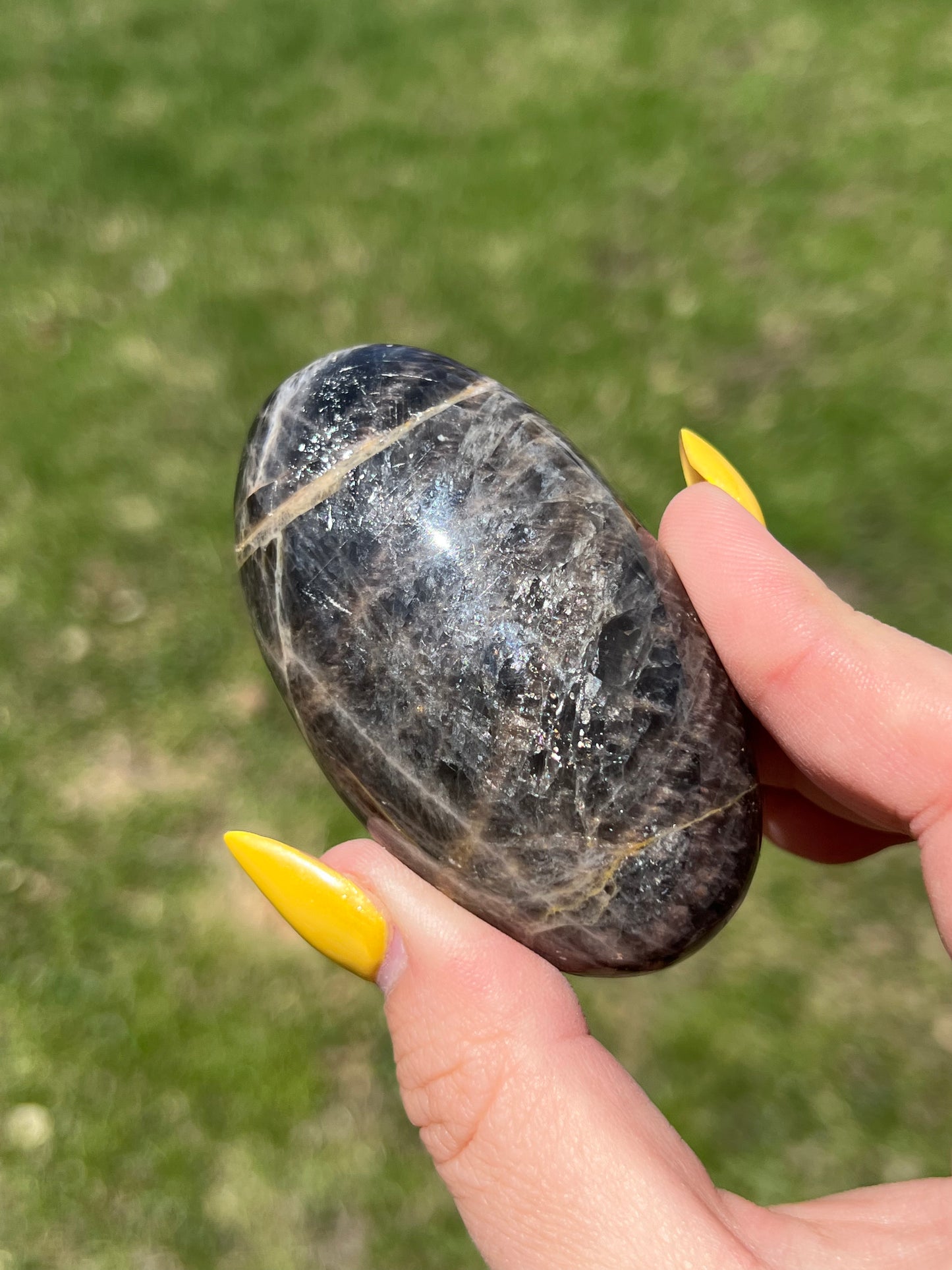 Black Moonstone Palmstone