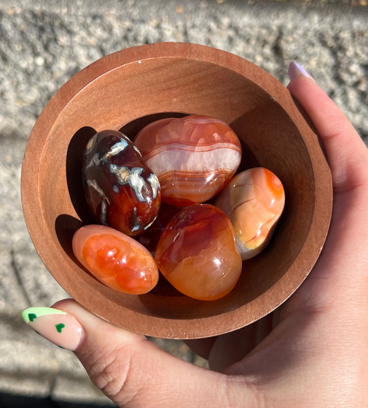 Carnelian Heart Carving