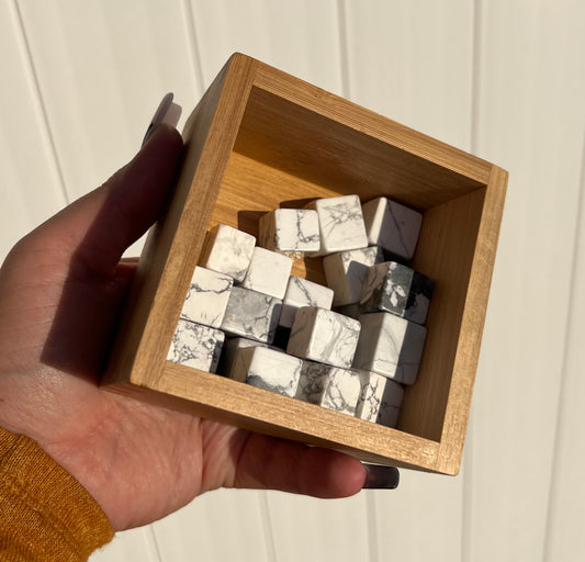 Howlite Cube