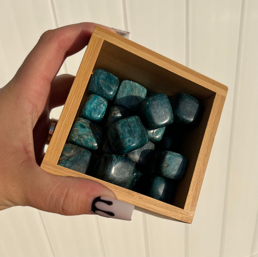 Blue Apatite Cube