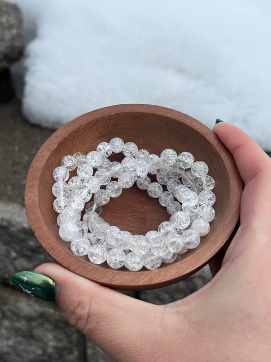 Crackle Clear Quartz Bracelet