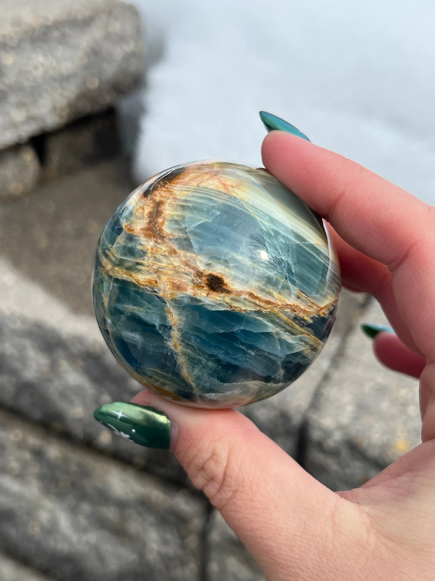 Blue Onyx Sphere