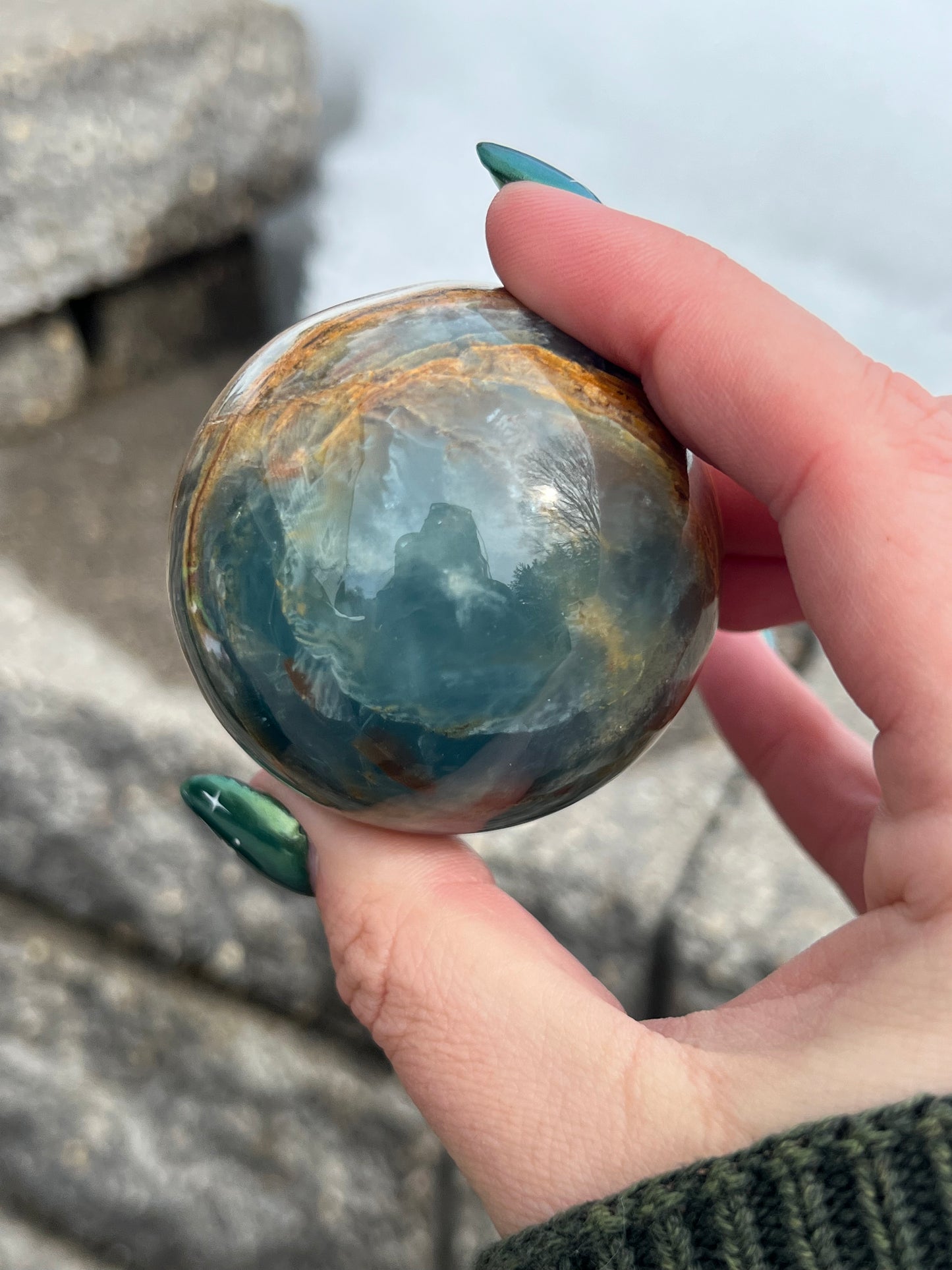 Blue Onyx Sphere