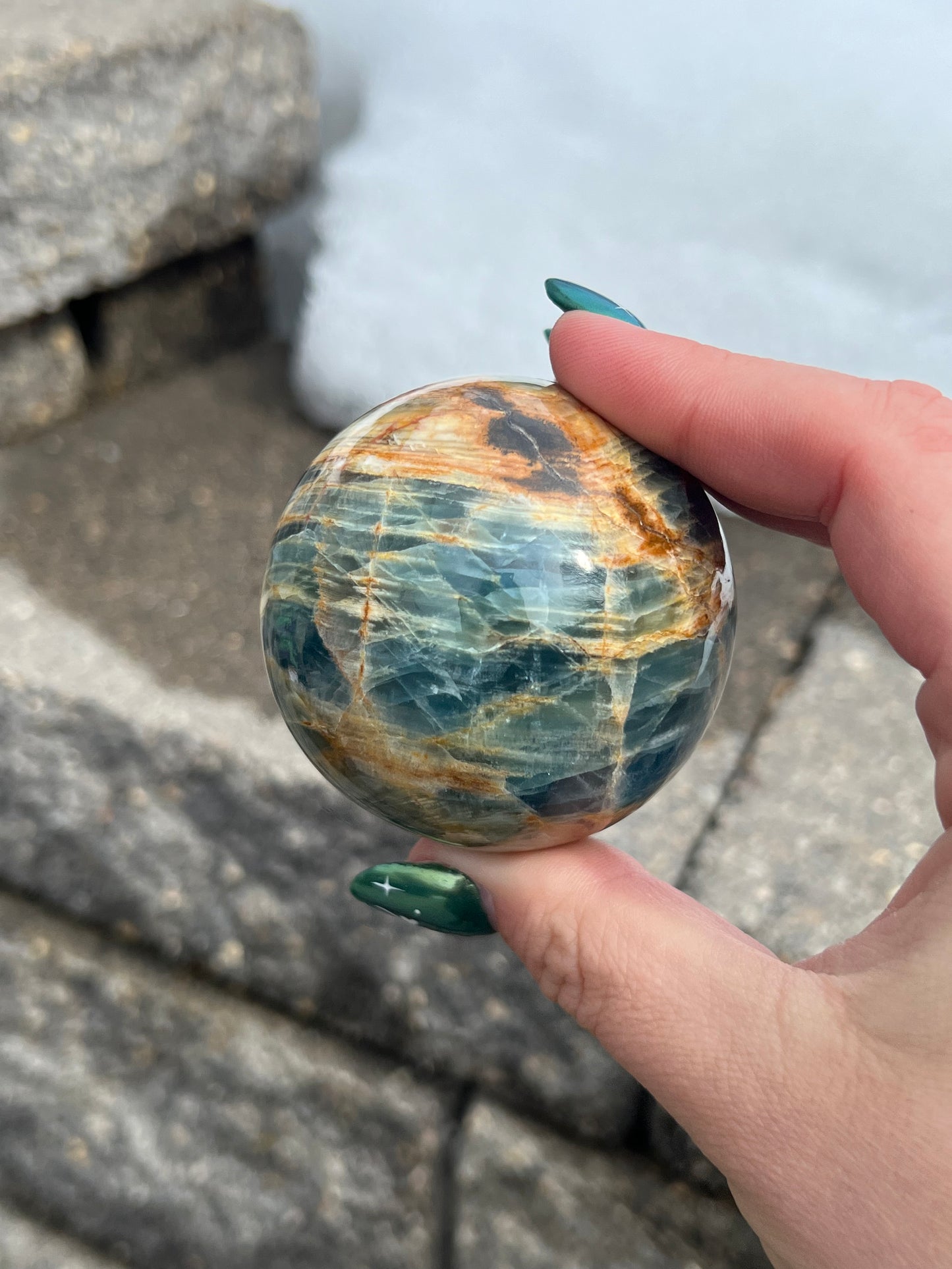 Blue Onyx Sphere