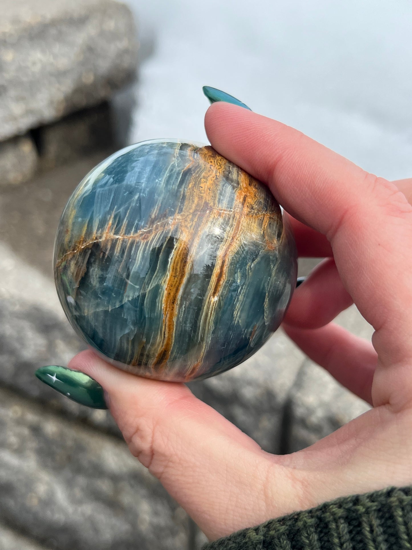 Blue Onyx Sphere